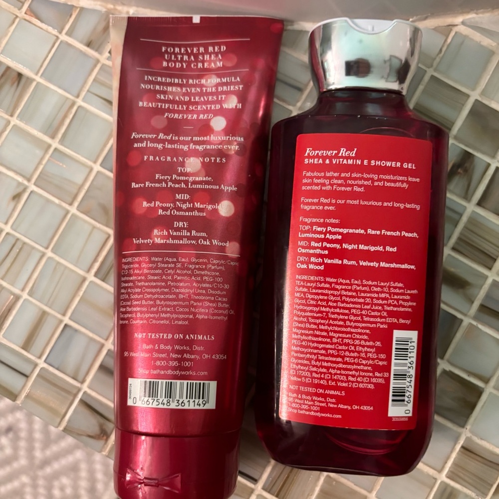 Bath & Body Works Forever Red rare discontinued lotion and Shower Gel - Picture 2 of 2